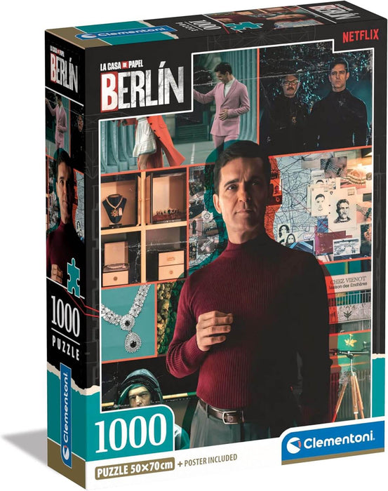 Casa de Papel Berlin Estelar Rompecabezas Compact Pro Ecología 1000 Piezas Clementoni