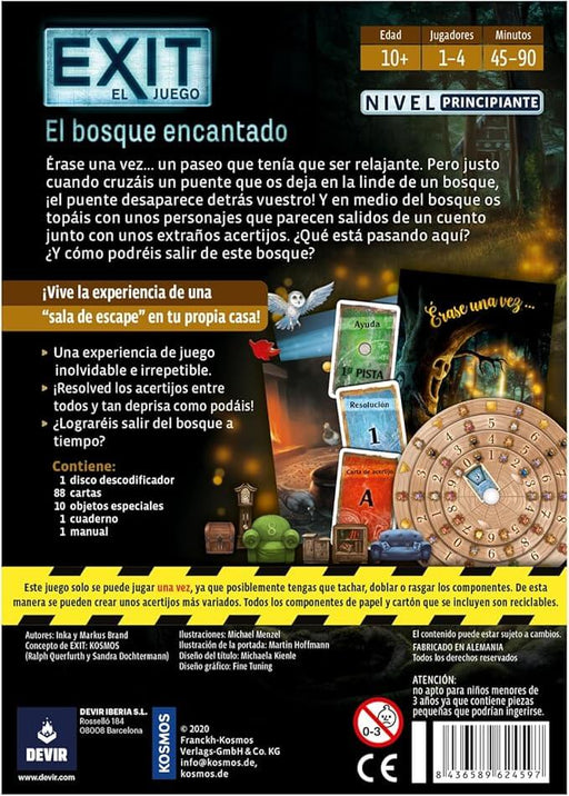 EXIT 16 El Bosque Encantado Juego de Mesa Devir