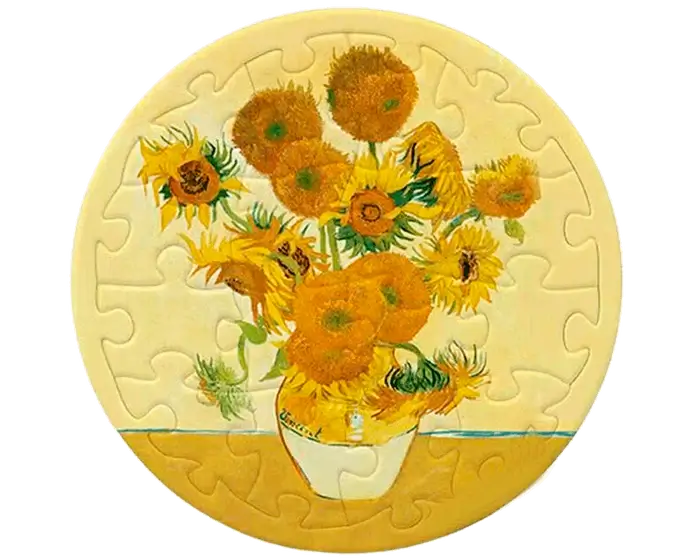 MAGNETO VAN GOGH: GIRASOLES - Rompecabezas Miniatura Imantado Ravensburger