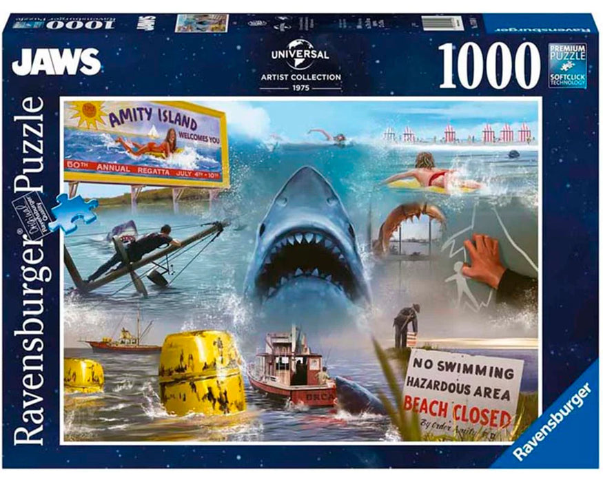 Película Tiburón rompecabezas Ravensburger 1000 piezas