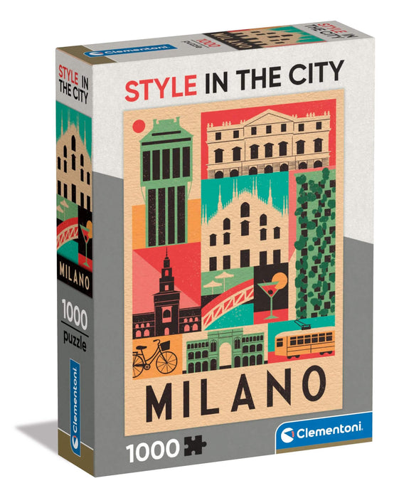 Style City Milan Rompecabezas Clementoni Compact Pro Ecología 1000 Piezas