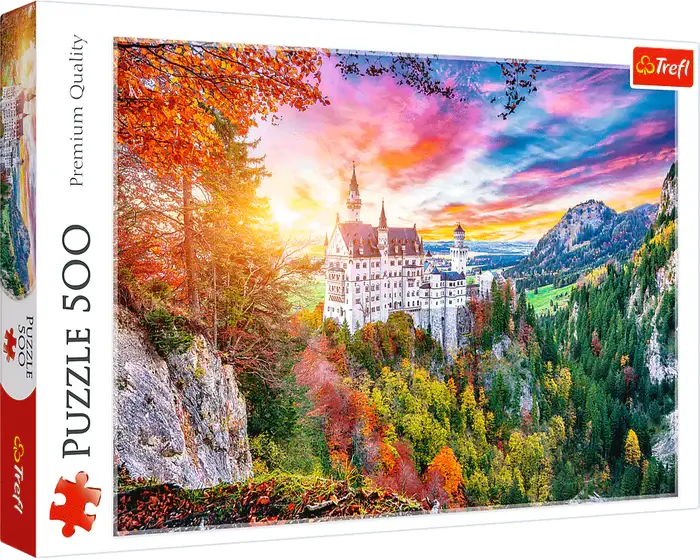 Vista del Castillo Neuschwanstein en Alemania Rompecabezas 500 Piezas Trefl