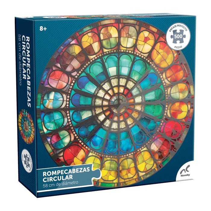 Vitral Barnizado Rompecabezas Circular 500 Piezas Novelty