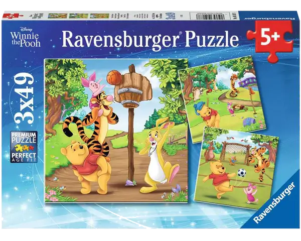 Winnie The Pooh Haciendo deporte Rompecabezas Ravensburger