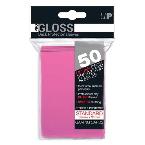 Micas protectoras de cartas rosas tamaño standard ultra pro
