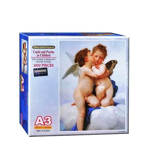 Cupid and Psyche as Children, Bouguereau - Rompecabezas Miniatura 1000 Piezas