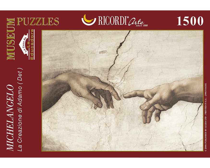 La Creación de Adan Michelangelo Rompecabezas 1500 piezas Ricordi
