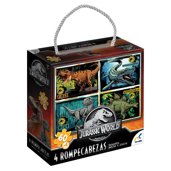 Jurassic World - Rompecabezas 4 en 1