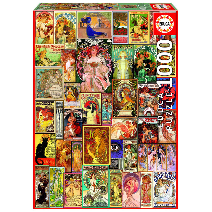 Collage de Carteles Art Nouveau