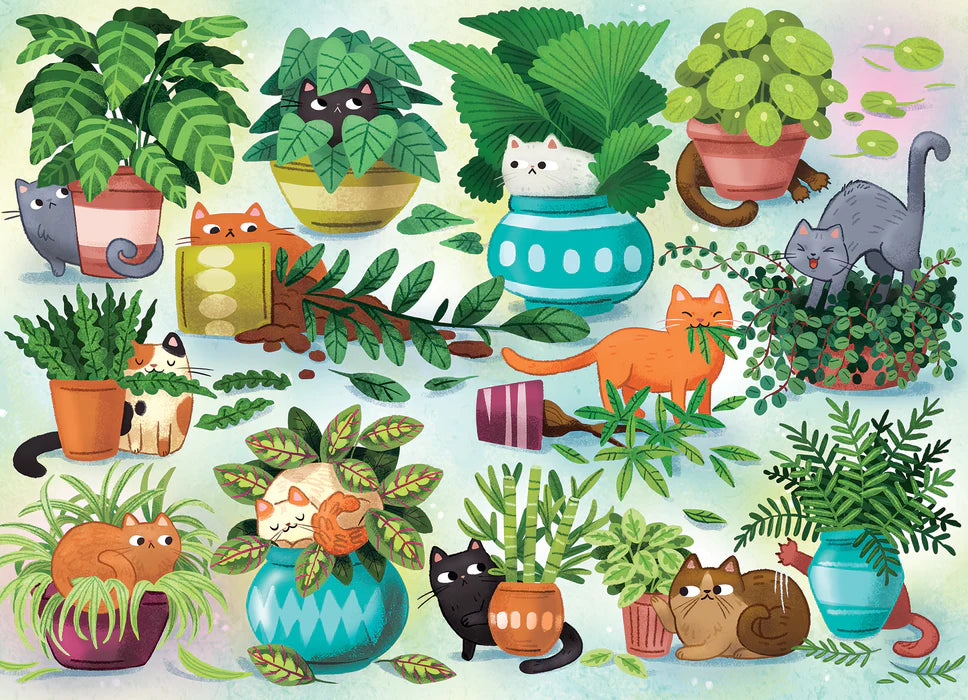 Cats vs Plants - Rompecabezas 500 Piezas