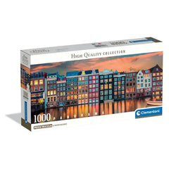 Amsterdam Brillante Rompecabezas Clementoni Panorámico Compact Pro Ecología 1000 Piezas