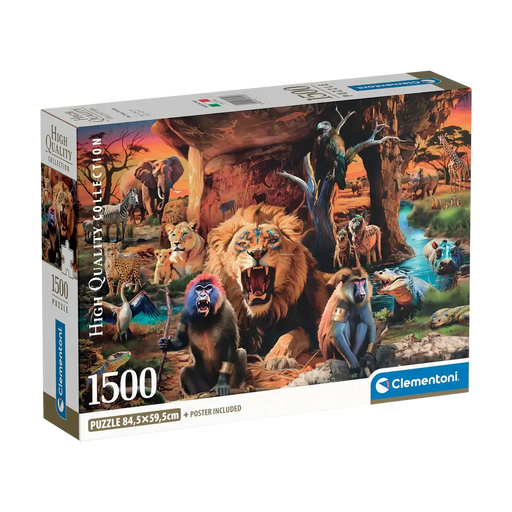 Animales Sociedad Tribal Rompecabezas Compact Pro Ecología 1500 Piezas Clementoni