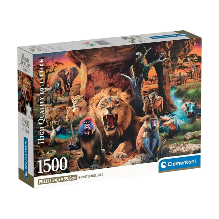 Animales Sociedad Tribal Rompecabezas Compact Pro Ecología 1500 Piezas Clementoni