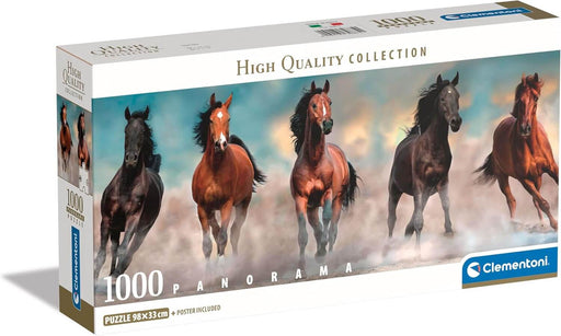 Caballos Rompecabezas Panorámico Compact Pro Ecología 1000 Piezas Clementoni