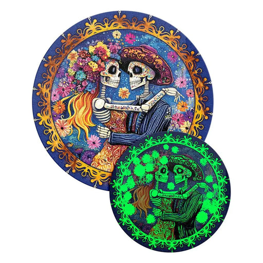 Calavera Circular Glow In The Dark Rompecabezas Novelty Circular 500 Piezas
