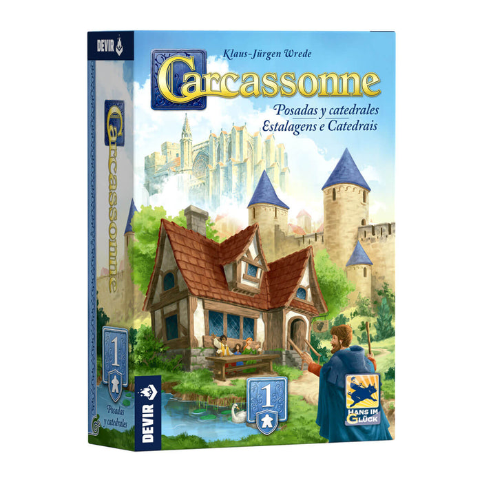 Carcassonne Expansión 1 Posadas y Catedrales (Tercera Edición) Expansión de Juego de Mesa Devir