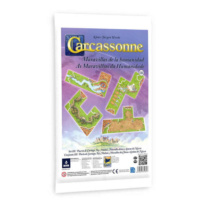 Carcassonne Expansión Las Maravillas de la Humanidad 3 Expansión de Juego de Juego de Mesa Devir