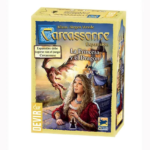 Carcassonne La Princesa y el Dragon expansión juego de mesa
