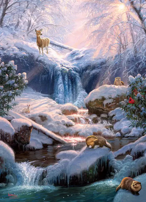 Cascada Mystic en Invierno Rompecabezas 1000 Piezas Cobble Hill 