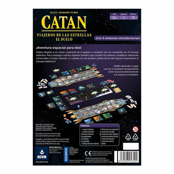 Catan Viajeros De Las Estrellas Duel Juego de Mesa Devir