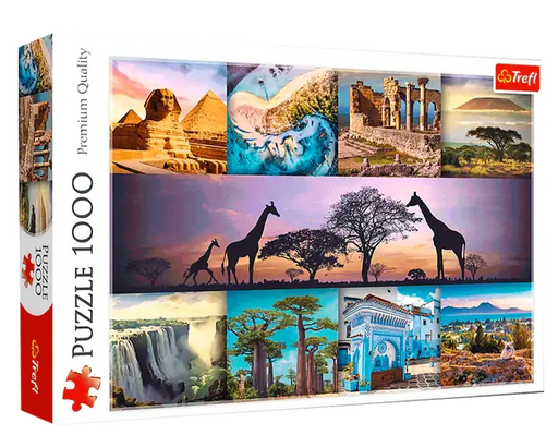 Collage Lugares de Africa Rompecabezas 1000 Piezas Trefl 