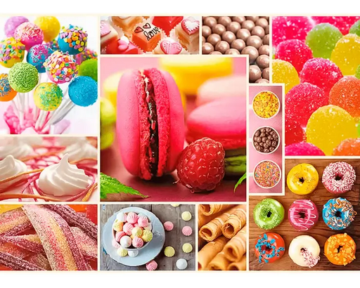 Collage de Postres Rompecabezas 1000 Piezas Trefl