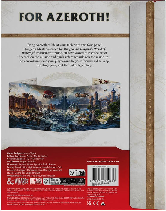 D&D 5th Edition World of Warcraft DM Screen Juego de Rol Devir