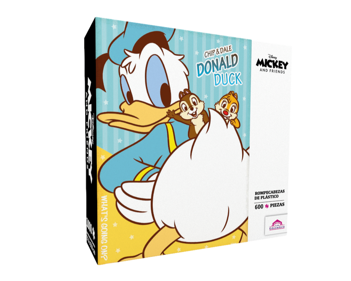 Donald, Chip y Dale Rompecabezas 600 Piezas Plastificado Piece Relax