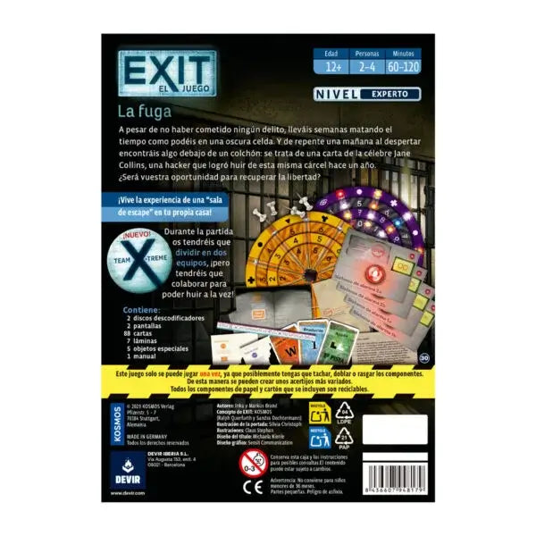 EXIT 30 La Fuga (Prison Break) Juego de Mesa Devir
