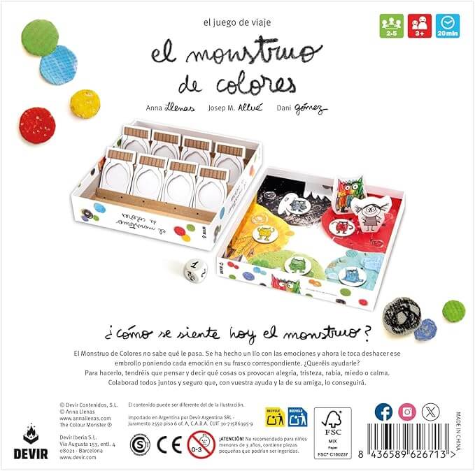 El Monstruo de Colores Edición de Viaje Juego de Mesa Devir