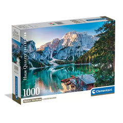 Emerald Lake Braies Rompecabezas Compact Pro Ecología 1000 Piezas Clementoni