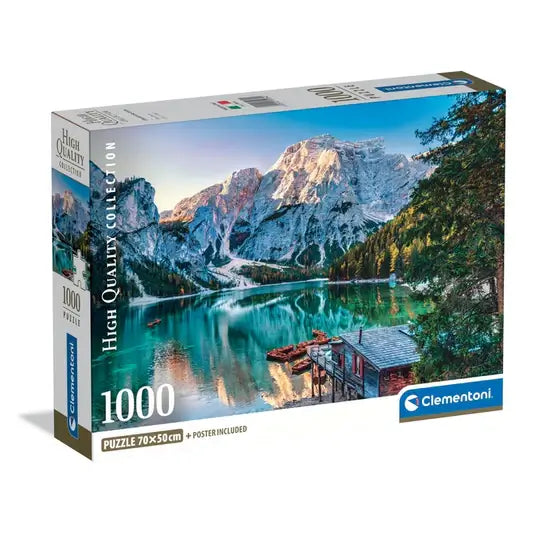 Emerald Lake Braies Rompecabezas Compact Pro Ecología 1000 Piezas Clementoni