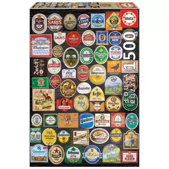 Etiquetas de Cerveza Rompecabezas 1500 piezas Educa