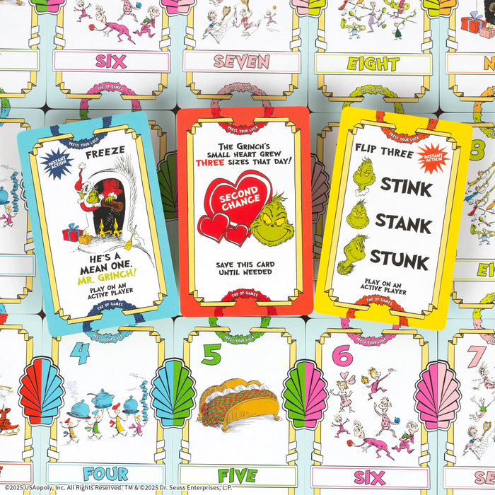 Flip 7 Grinch Juego de Mesa Usaopoly