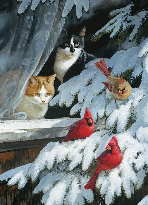 Gatos Observando Pájaros Rompecabezas 1000 Piezas Cobble Hill