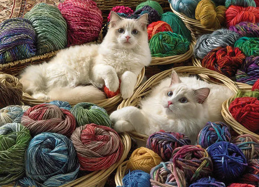 Gatos y Estambre Rompecabezas 1000 Piezas Cobble Hill