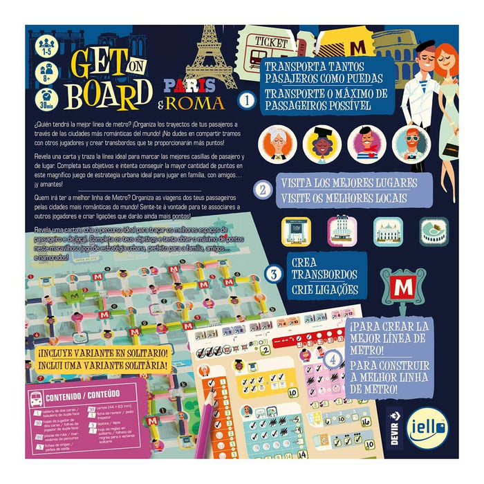 Get on Board New Paris & Roma Juego de Mesa Devir