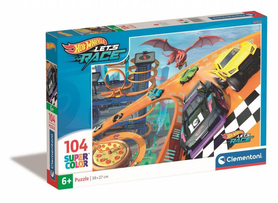Hot Wheels Let's Race Ultimate Garage Rompecabezas 104 Piezas Clementoni