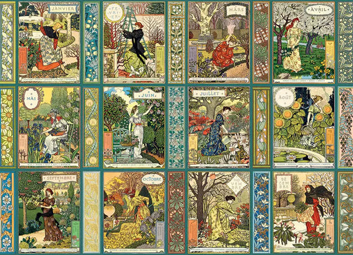 Jardiniere Calendario de Jardinero Eugene Grasset Rompecabezas 1000 Piezas Cobble Hill
