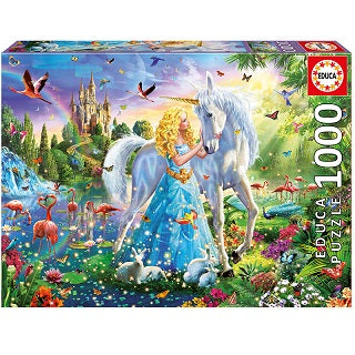 La Princesa Y El Unicornio - Rompecabezas 1,000 Piezas Educa