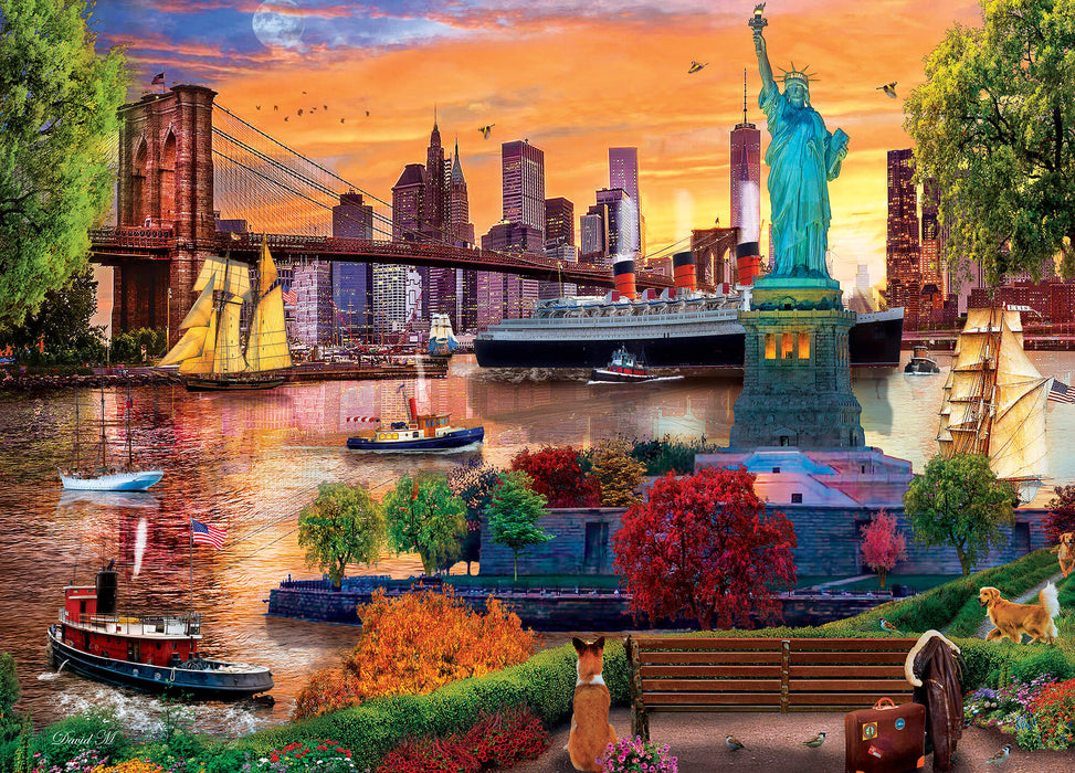 Lady Liberty Skyline Rompecabezas 1000 Piezas Master Pieces