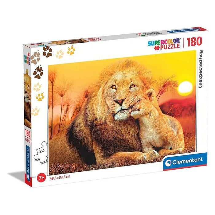 Leones Abrazo Calido Rompecabezas 180 Piezas Clementoni