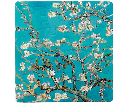 MAGNETO VAN GOGH Almendro en Flor Rompecabezas Miniatura Imantado 