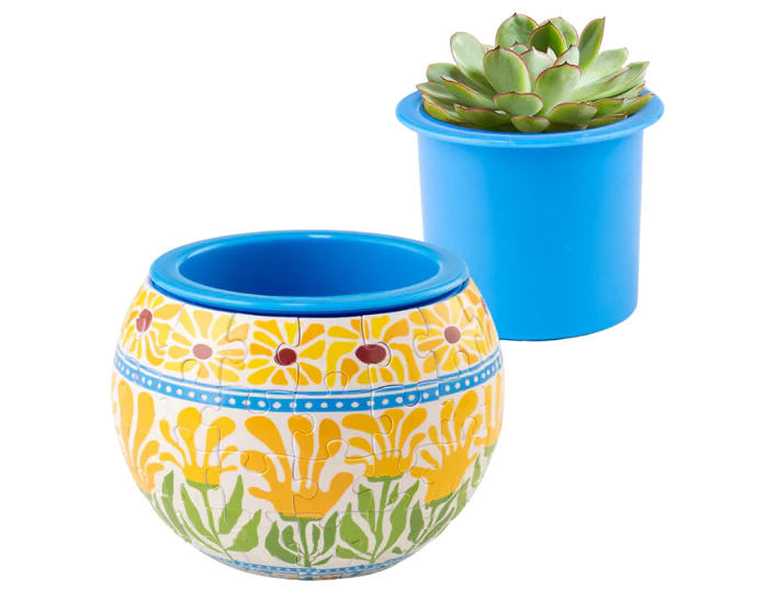 Maceta Flores de Verano - Rompecabezas 3D Plastificado