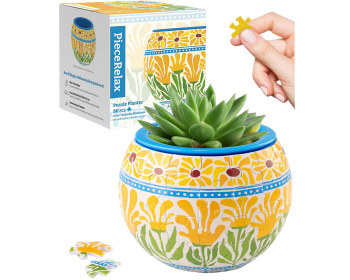 Maceta Flores de Verano - Rompecabezas 3D Plastificado