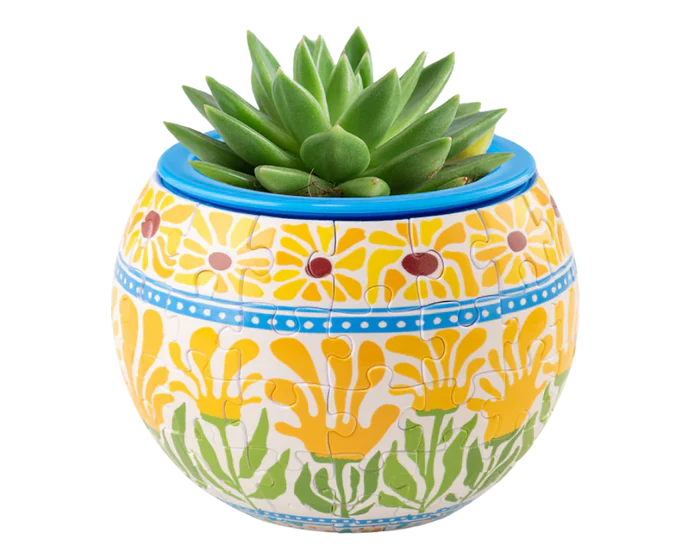 Maceta Flores de Verano - Rompecabezas 3D Plastificado