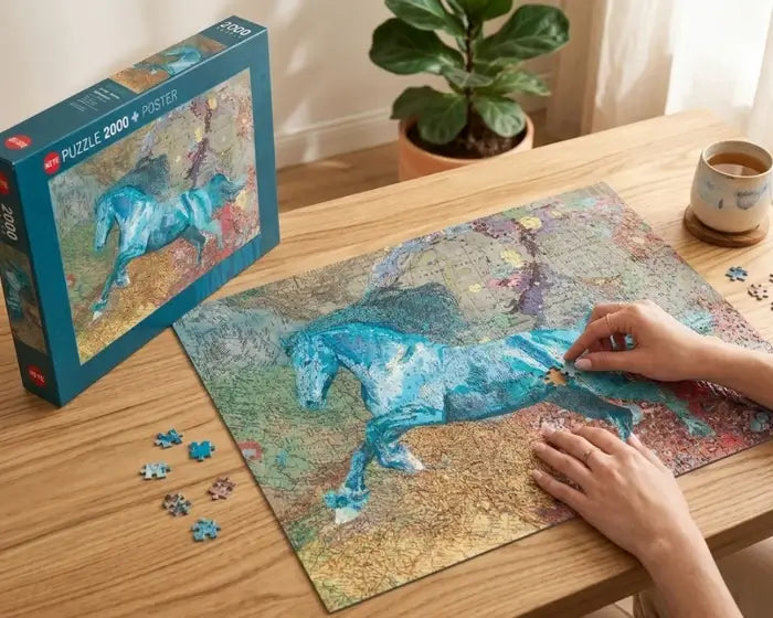 Mapa Caballo Rompecabezas 2000 Piezas Heye