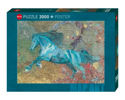 Mapa Caballo Rompecabezas 2000 Piezas Heye