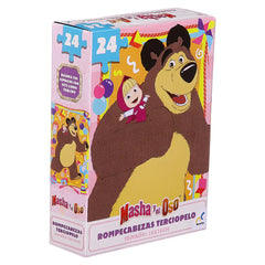 Masha y el Oso Rompecabezas Aterciopelado 24 Piezas Novelty