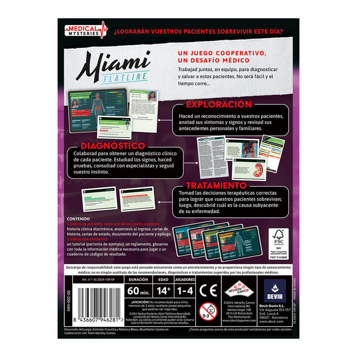Medical Mysteries Miami Juego de Mesa Devir
